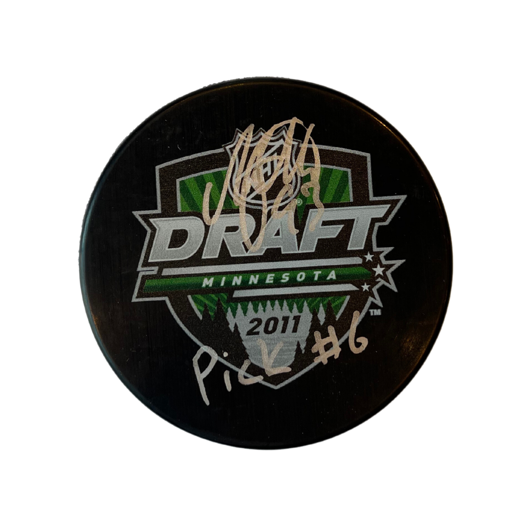 Mika Zibanejad New York Rangers Autographed 2011 Draft Puck w/ "Pick #6" Inscription - JSA COA