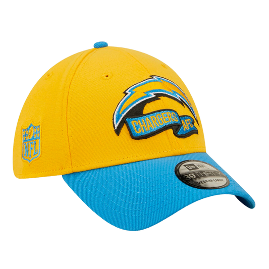 Los Angeles Chargers Gold/Powder Blue 2022 Sideline 39THIRTY Flex Hat