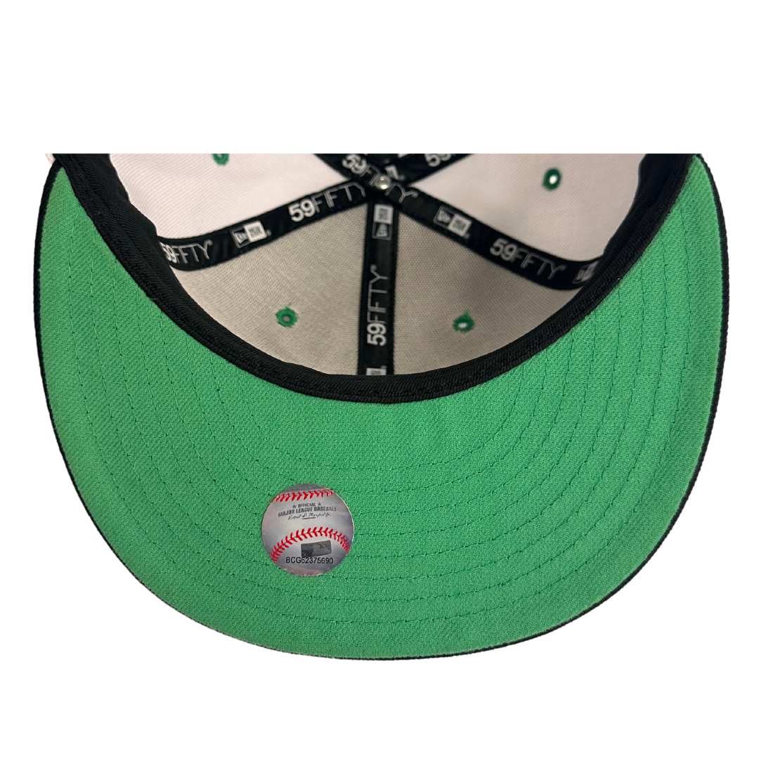 St Louis Cardinals Bird On Bat Green and White Custom 59FIFTY Fitted Hat