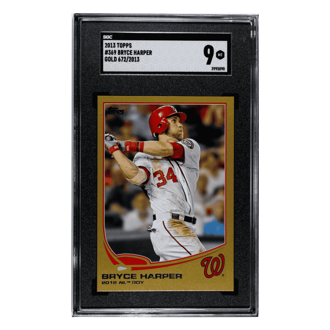 Bryce Harper SGC 9 2013 Topps Gold #d /2013 Card #369