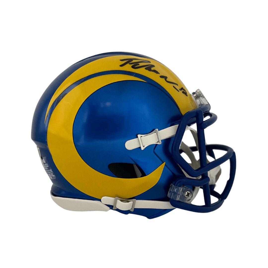 Puka Nacua Los Angeles Rams Autographed Mini Speed Helmet - Fanatics COA
