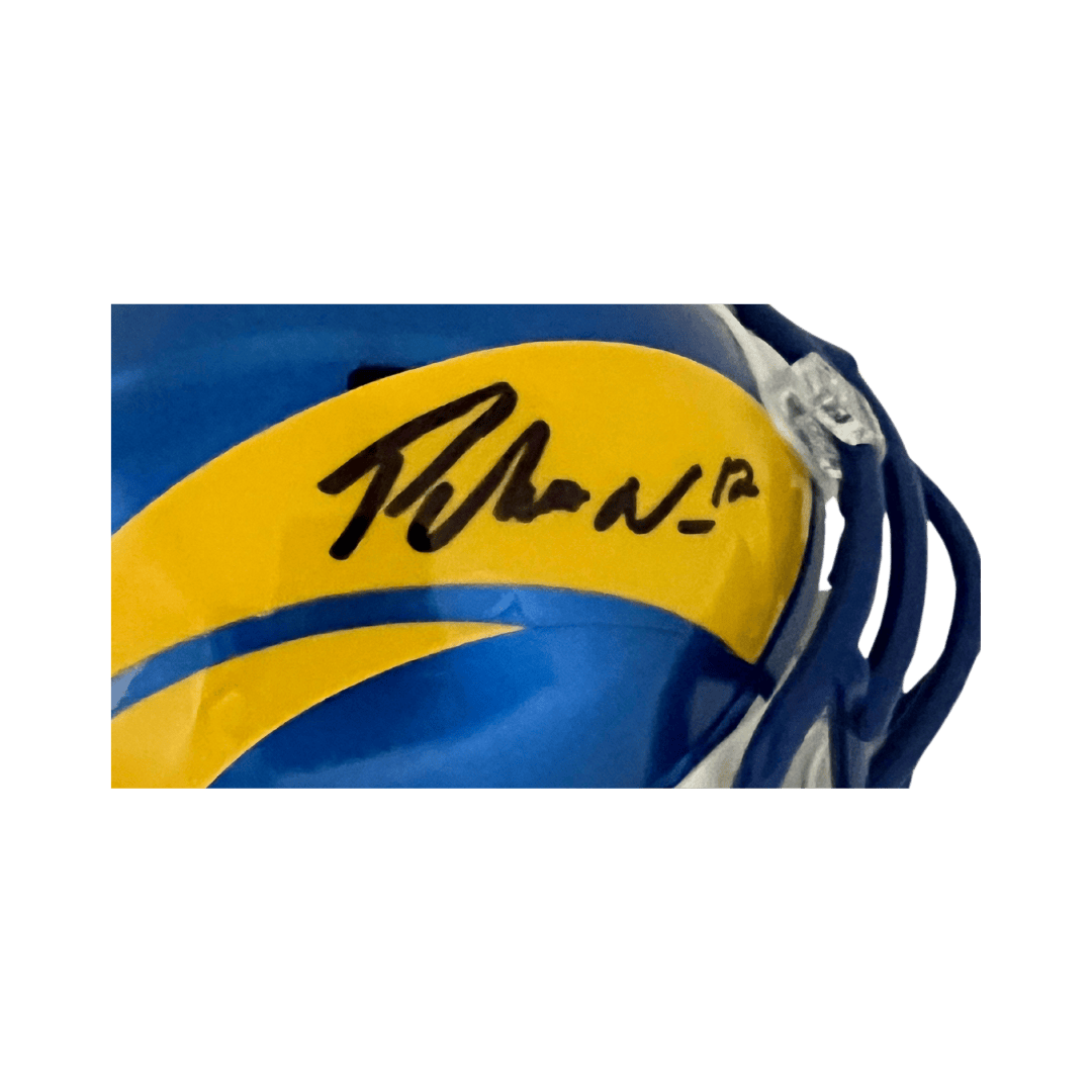 Puka Nacua Los Angeles Rams Autographed Mini Speed Helmet - Fanatics COA