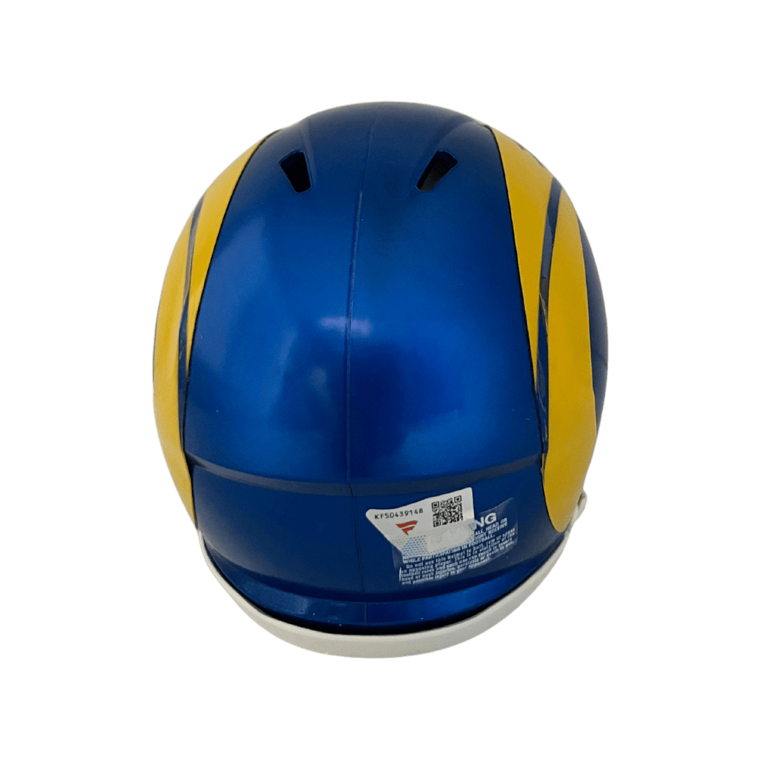 Puka Nacua Los Angeles Rams Autographed Mini Speed Helmet - Fanatics COA