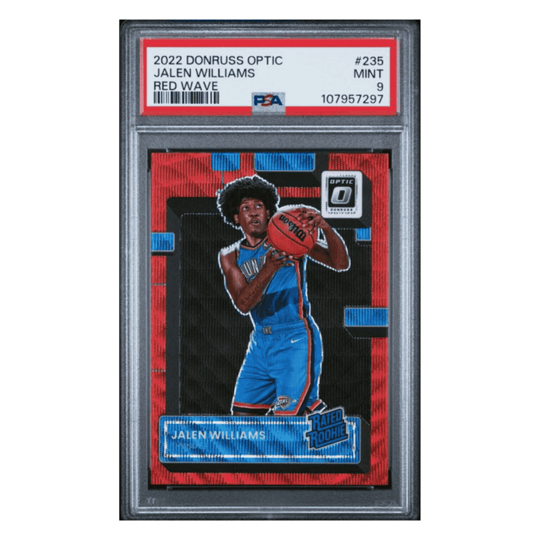 Jalen Williams PSA 9 2022 Panini Donruss Optic Rated Red Wave Rookie Card #235