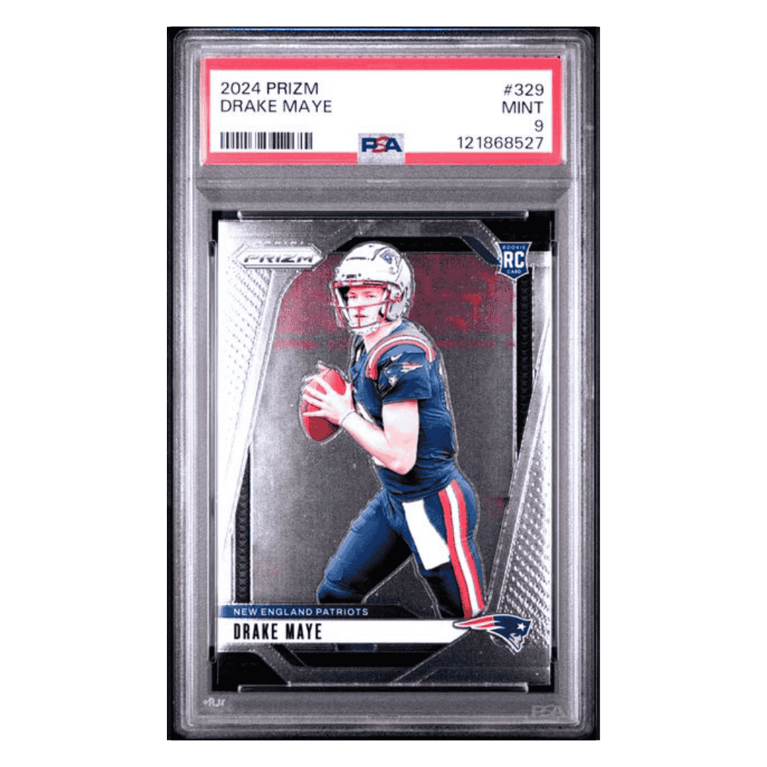 Drake Maye PSA 9 2024 Panini Prizm Rookie RC Card #329