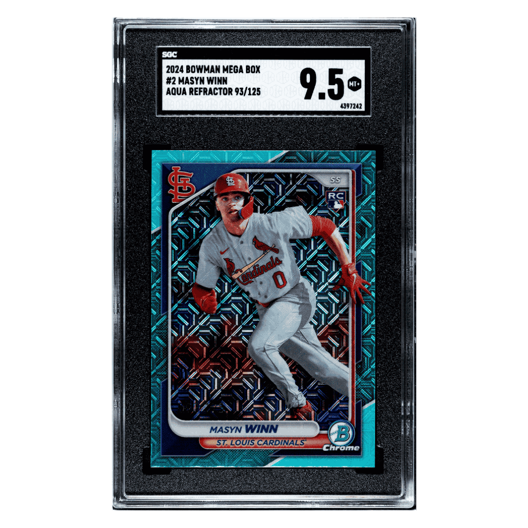 Masyn Winn SGC 9.5 2024 Bowman Mega Box Aqua Refractor Rookie RC #d/ 125 Card #2