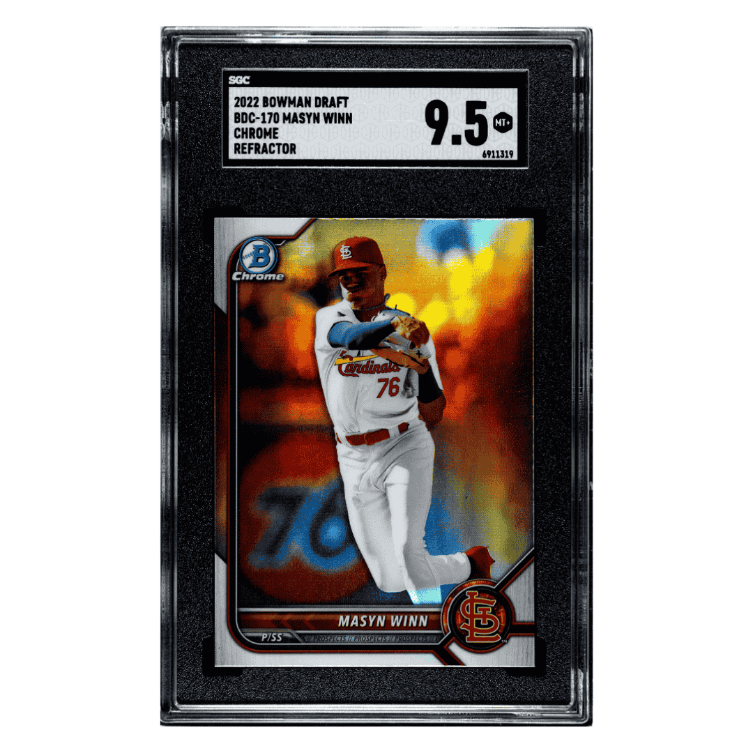 Masyn Winn SGC 9.5 2022 Bowman Draft Chrome Refractor Card #BDC-170