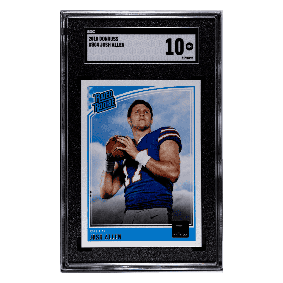 Josh Allen SGC 10 2018 Panini Donruss Rated Rookie Card #304