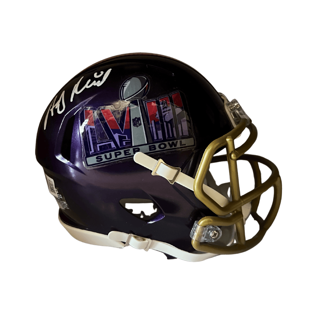 Andy Reid Kansas City Chiefs Super Bowl LVIII Autographed Mini Speed Helmet - Beckett COA