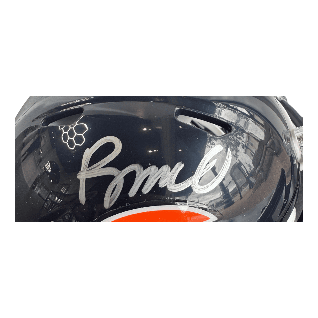 Rome Odunze Chicago Bears Autographed Mini Speed Helmet - Fanatics COA