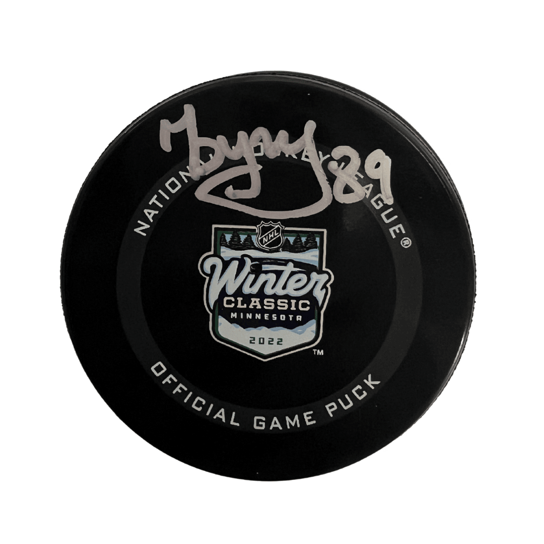Pavel Buchnevich St Louis Blues Autographed 2022 Winter Classic Official Game Puck - JSA COA