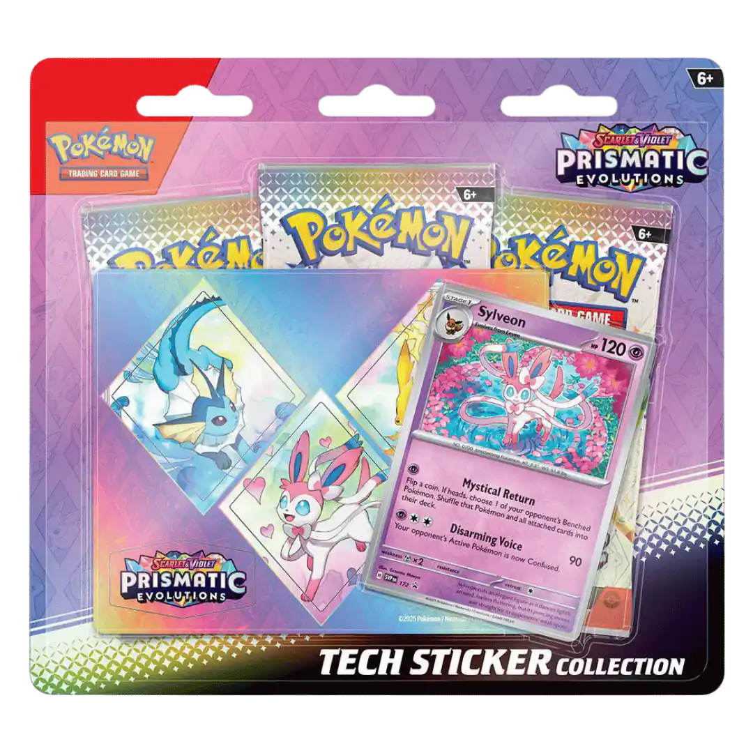 Pokémon TCG: Scarlet & Violet Prismatic Evolutions Sylveon Tech Sticker Collection