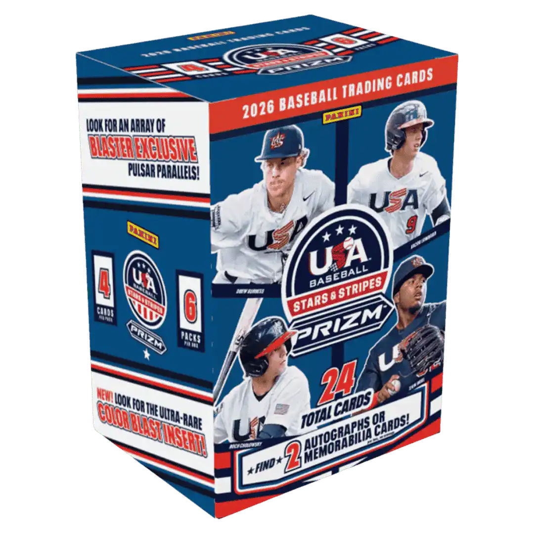 2026 Panini USA Stars and Stripes Prizm Baseball Trading Card Blaster Box