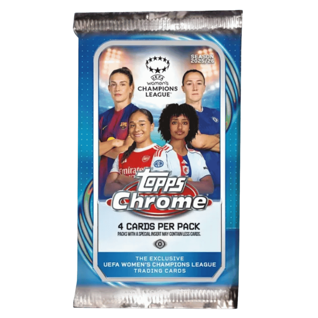 2025-26 Topps Chrome UEFA Women's Champions League Soccer Single Pack