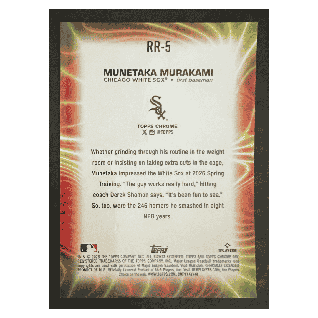 Munetaka Murakami 2026 Topps Chrome Radiating Rookie RC Case Hit SSP Card #RR-5