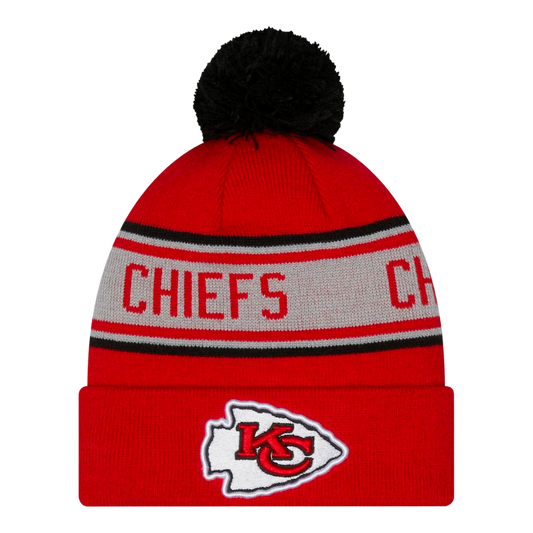 Kansas City Chiefs Logo Repeat Knit Pom Beanie