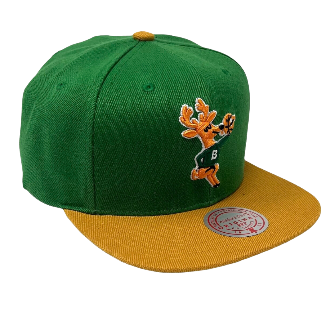 Milwaukee Bucks Mitchell & Ness NBA 75th Anniversary What The? Snapback Hat  - Green