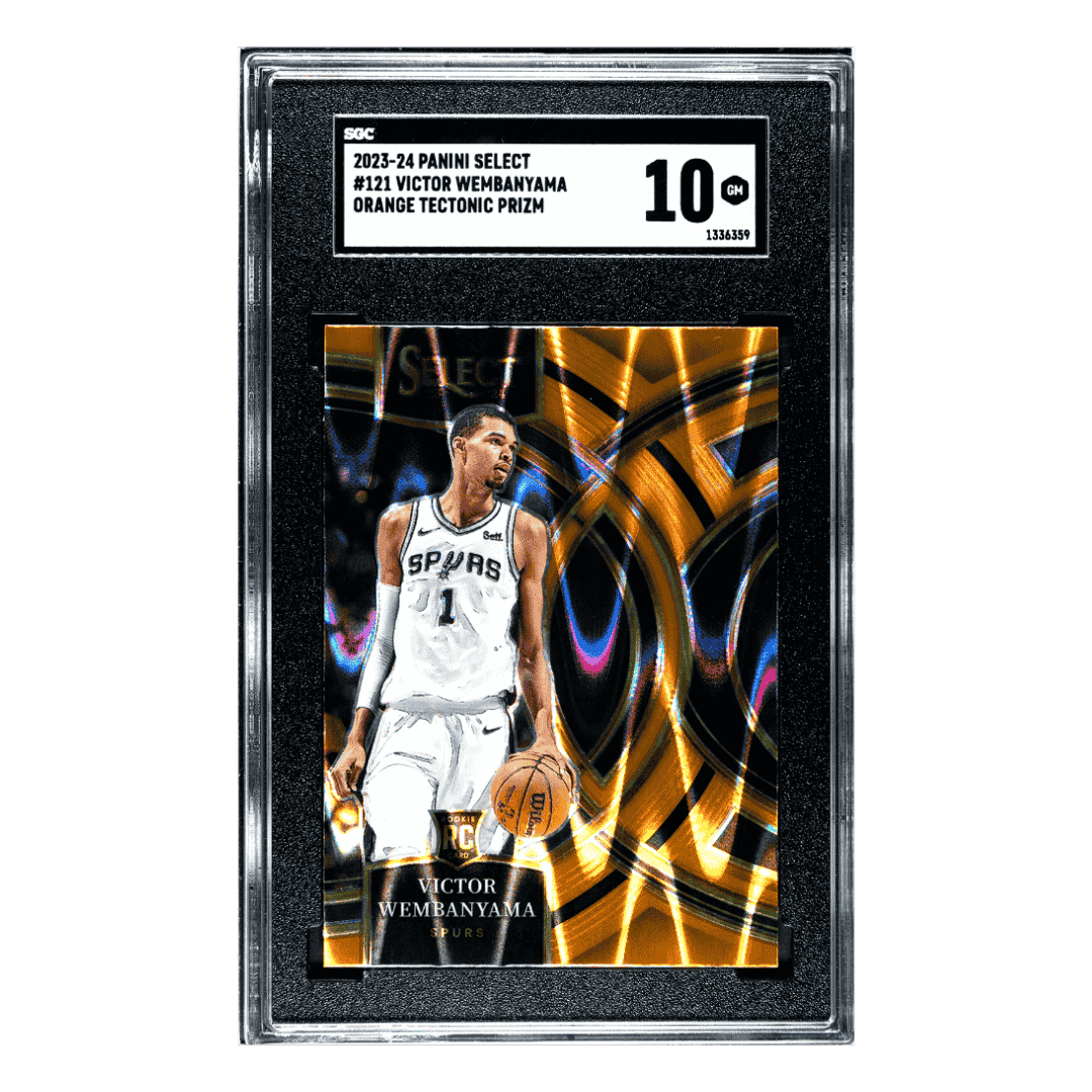 Victor Wembanyama SGC 10 2023-24 Panini Select Orange Tectonic Prizm Card #121