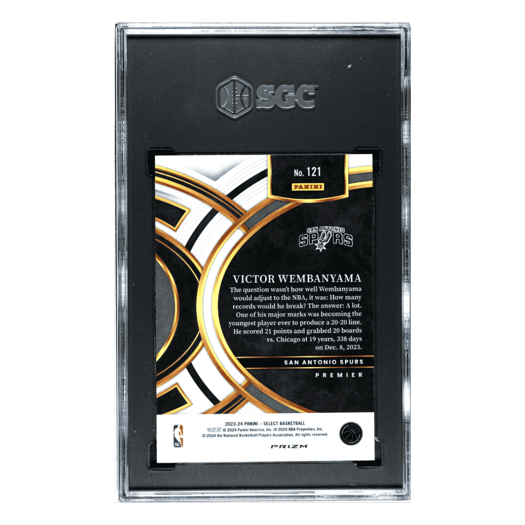 Victor Wembanyama SGC 10 2023-24 Panini Select Orange Tectonic Prizm Card #121