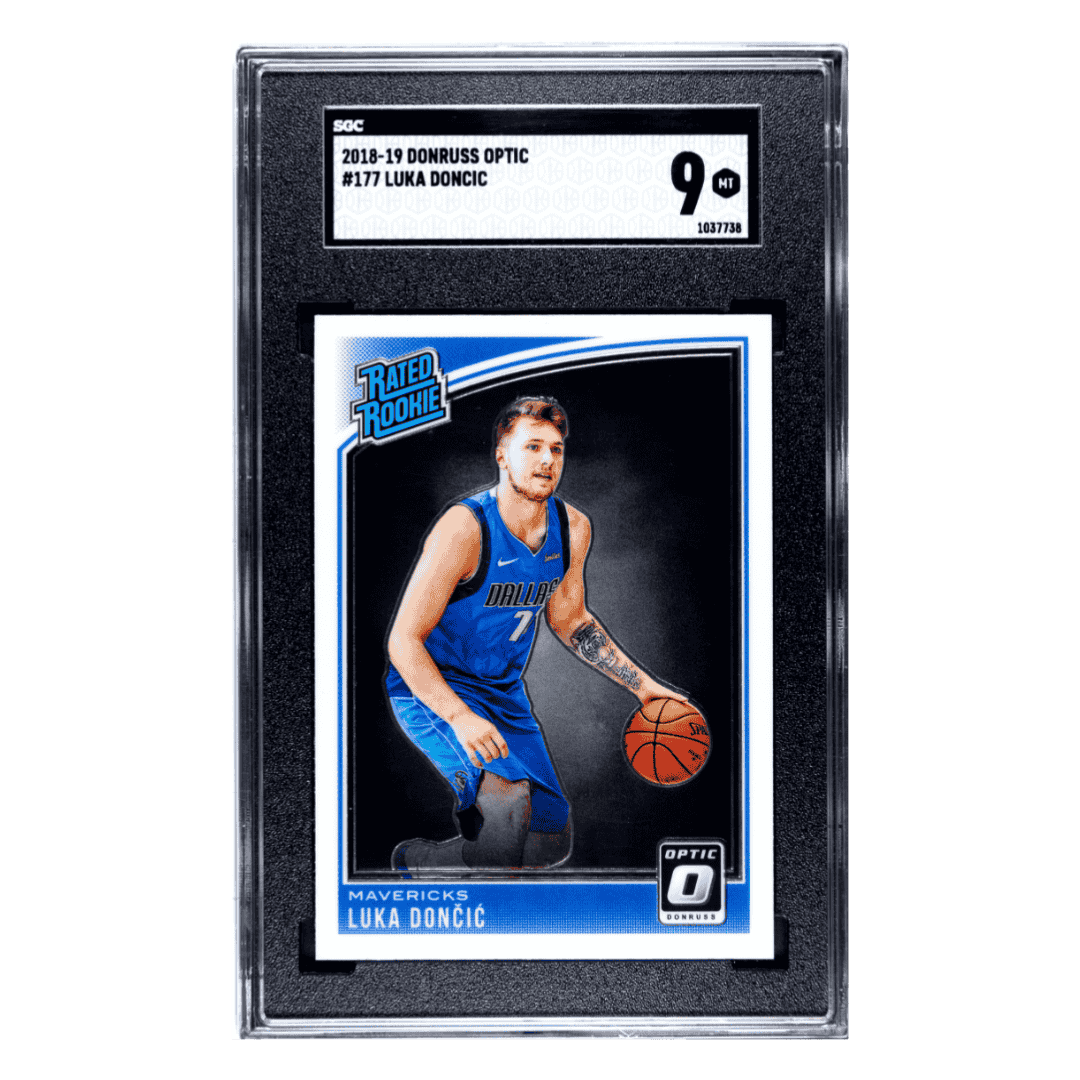 Luka Doncic SGC 9 2018-19 Panini Donruss Optic Rated Rookie Card #177