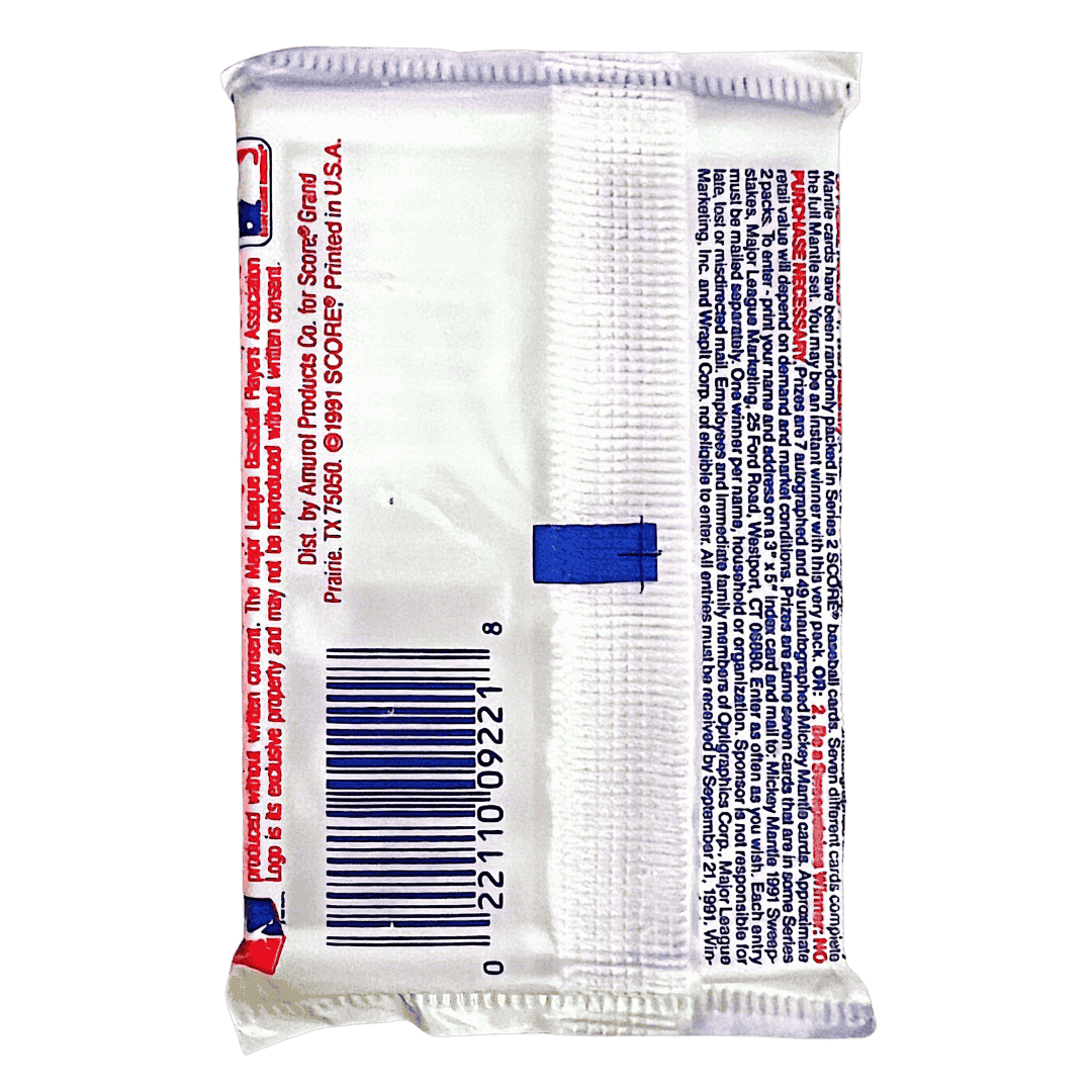 1991 Score Series 2 Major League Baseball Edition - Single Pack