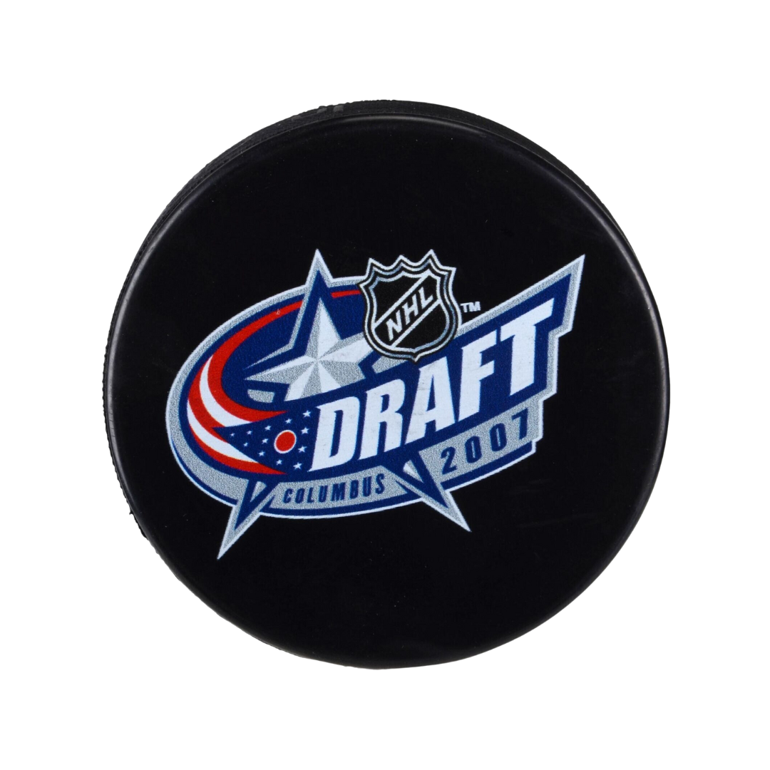 2007 NHL Draft Unsigned Draft Logo Hockey Puck