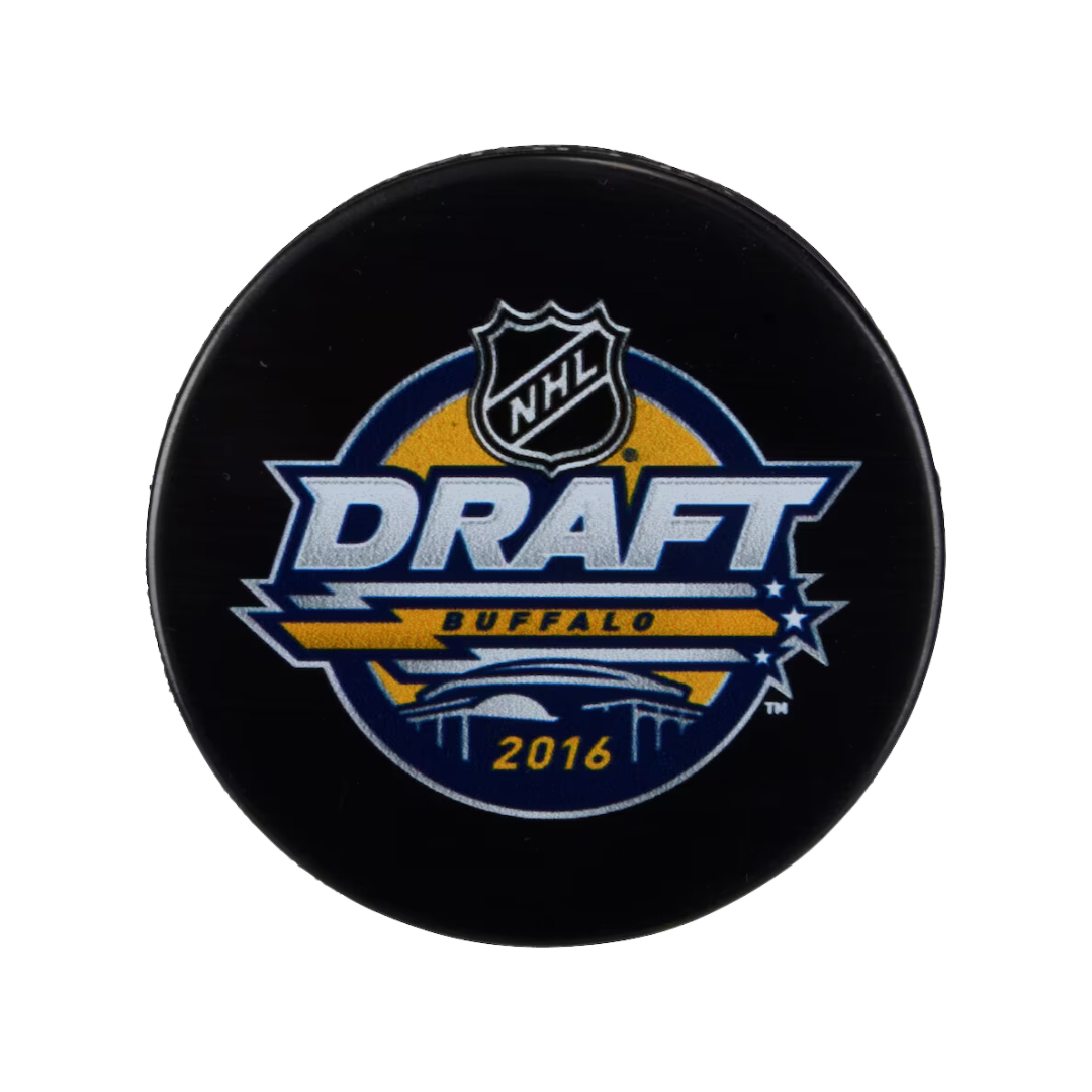 2016 NHL Draft Unsigned Logo Hockey Puck