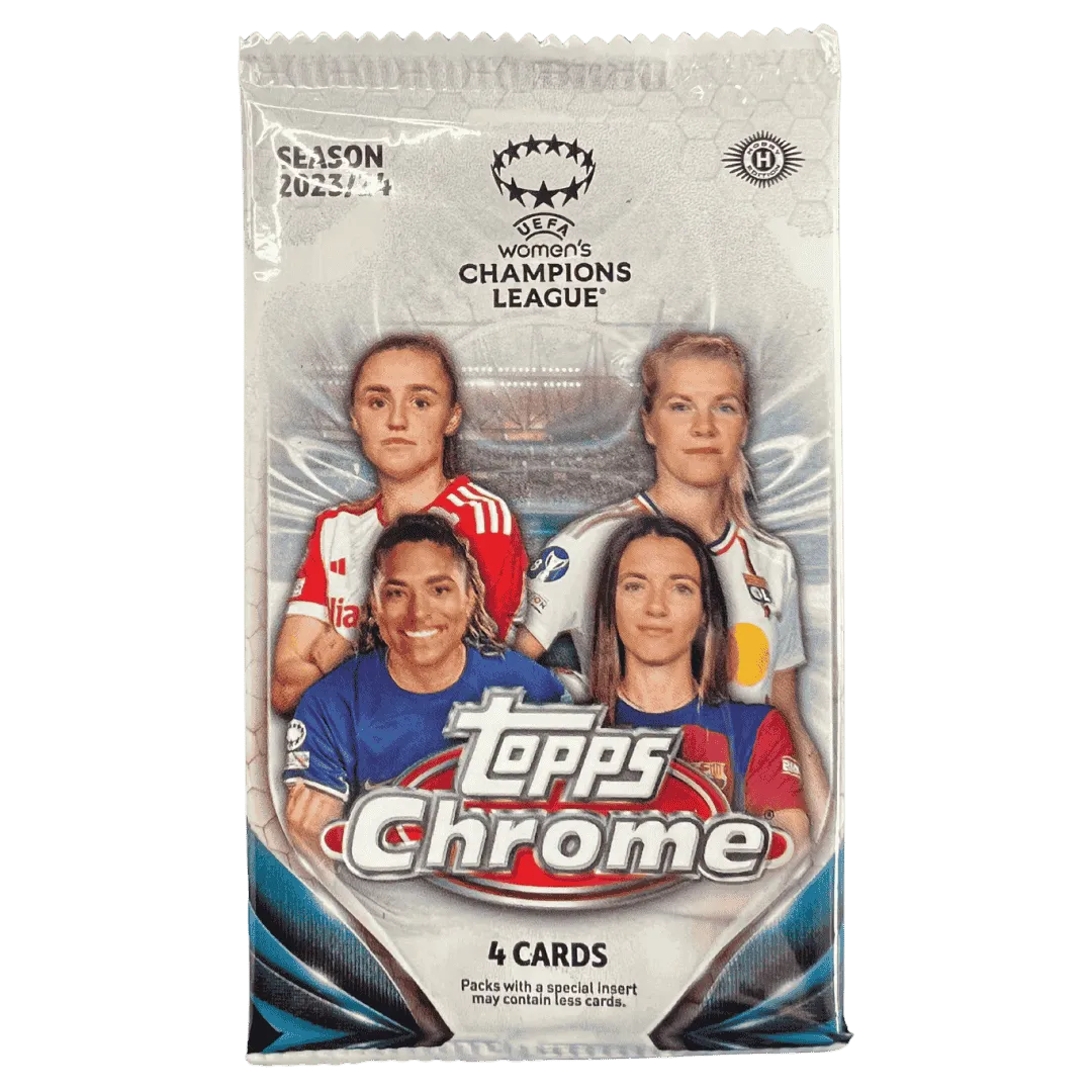 2023-24 Topps Chrome UEFA Women's Champions League Soccer Hobby Box - Single Pack