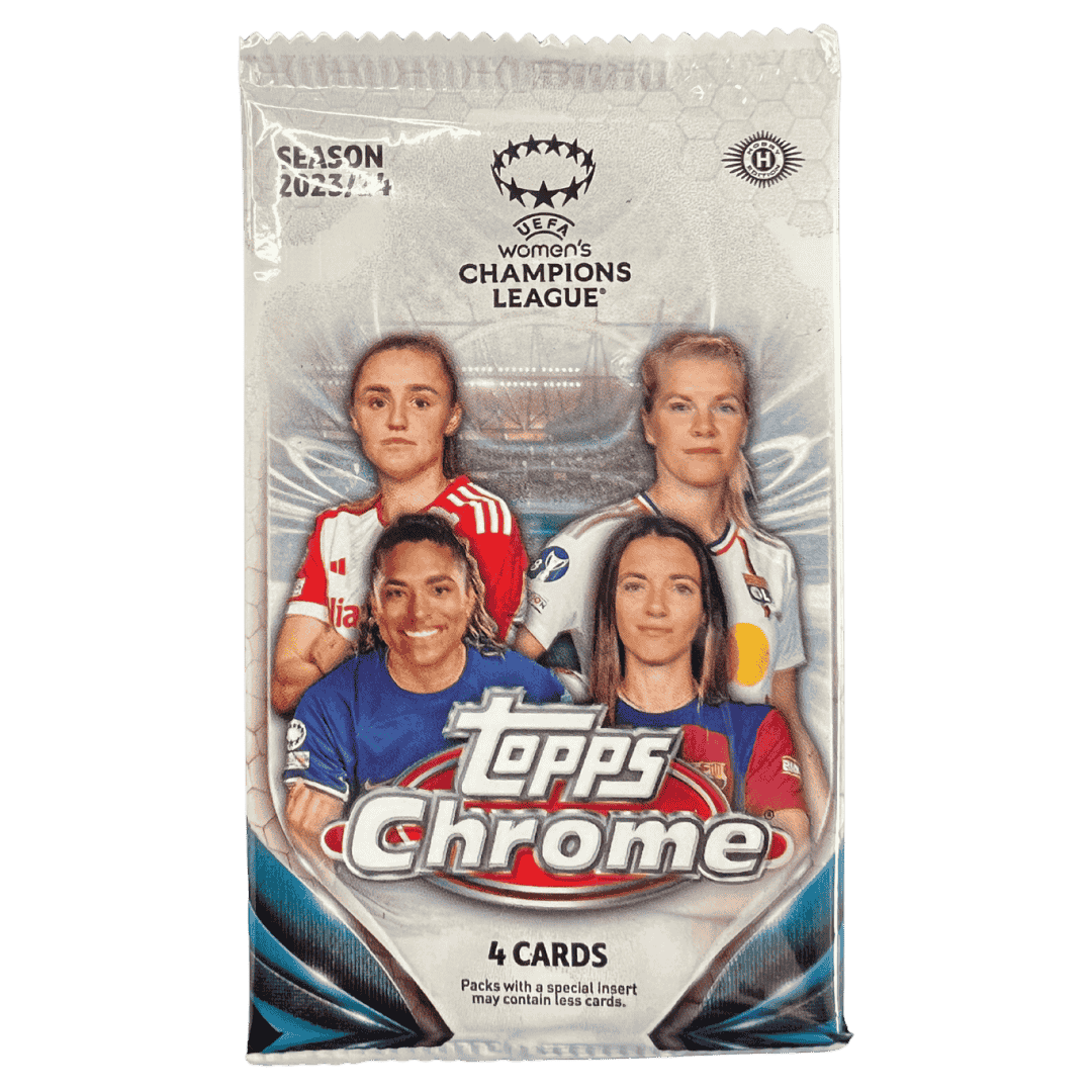 2023-24 Topps Chrome UEFA Women's Champions League Soccer Hobby Box - Single Pack