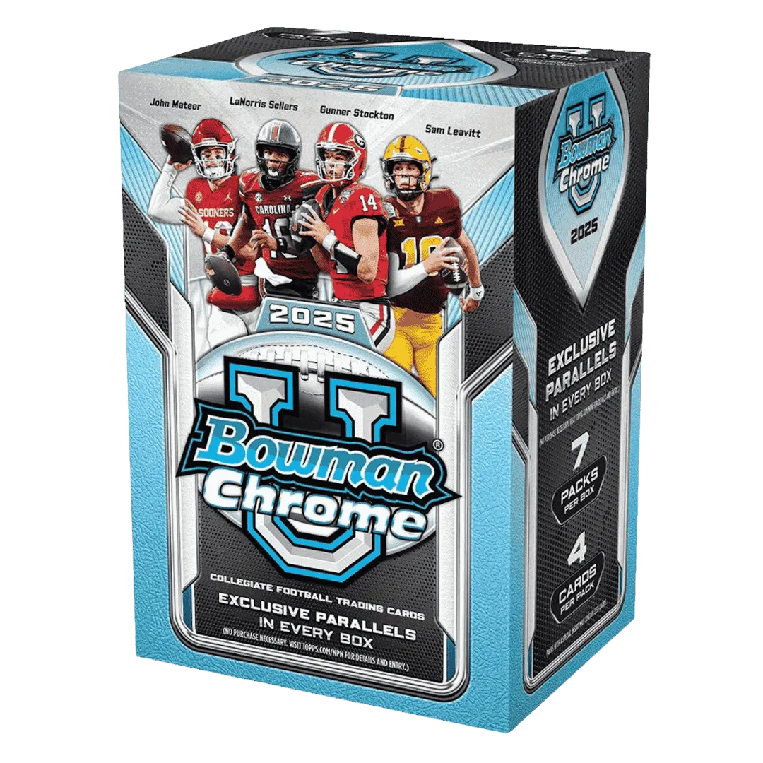2025 Bowman University Chrome Collegiate Football Blaster Box