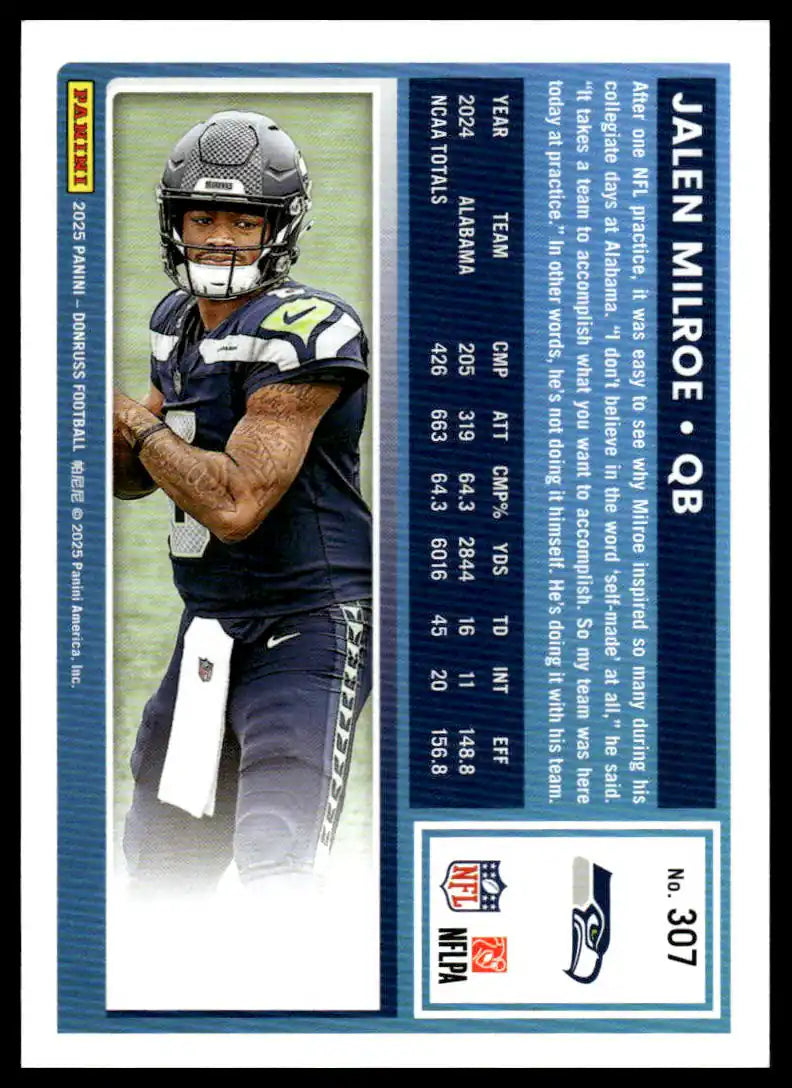 2025 Donruss - Jalen Milroe - Football #307