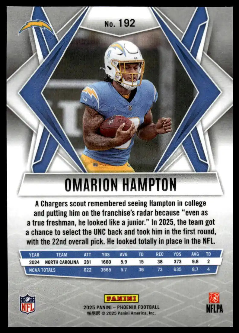 2025 Panini Phoenix - Omarion Hampton - Football #192