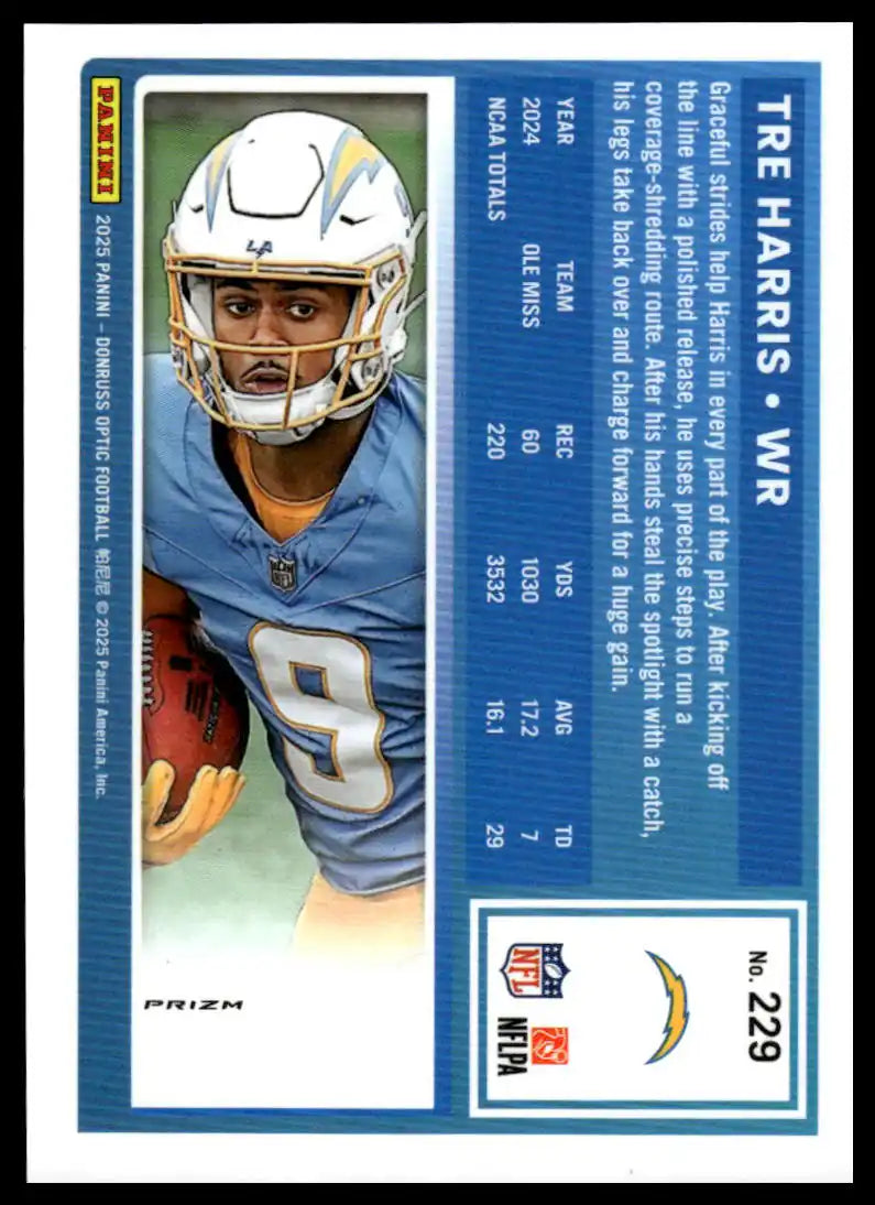 2025 Donruss Optic - Tre Harris Blue Hyper - Football #229