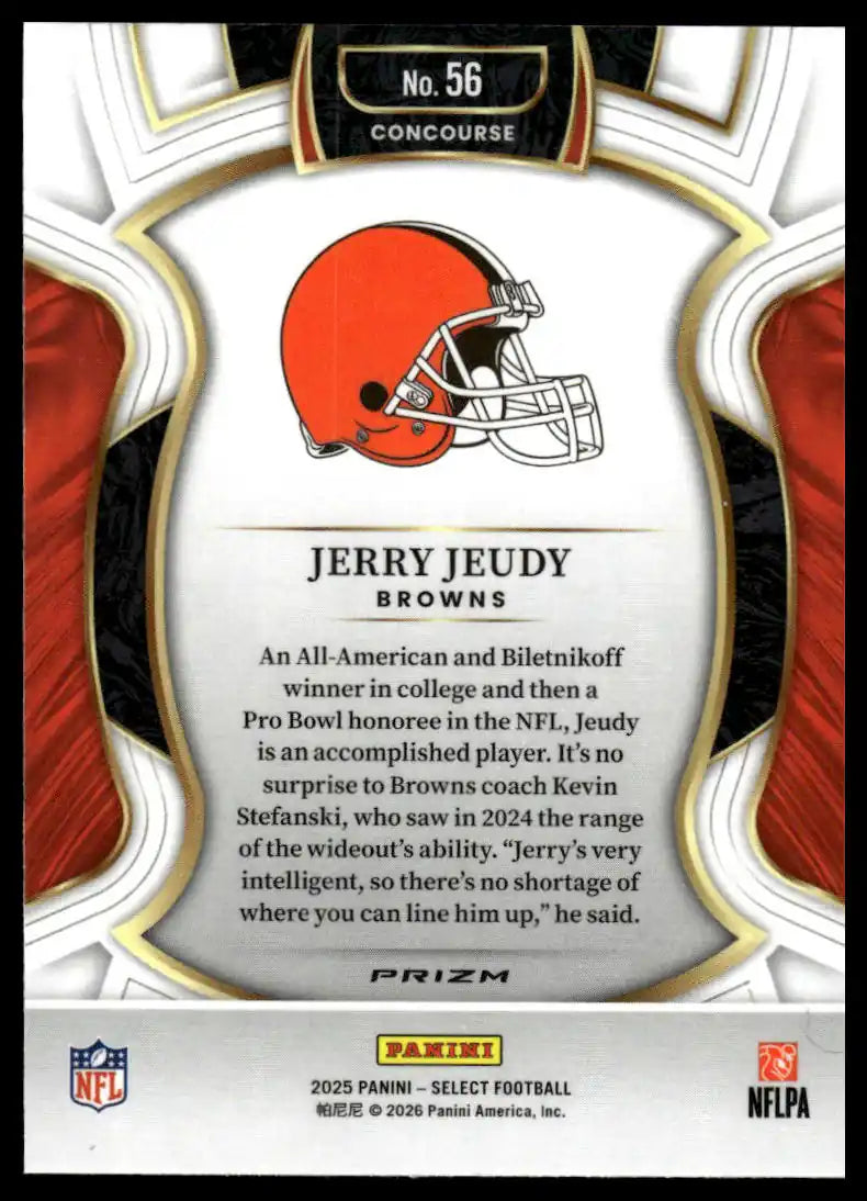 2025 Panini Select - Jerry Jeudy Black and Green Prizm Shock - Football #56