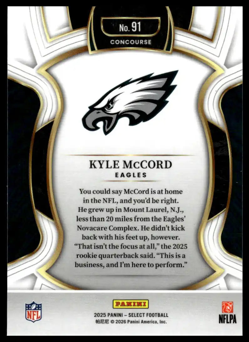 2025 Panini Select - Kyle McCord - Football #91