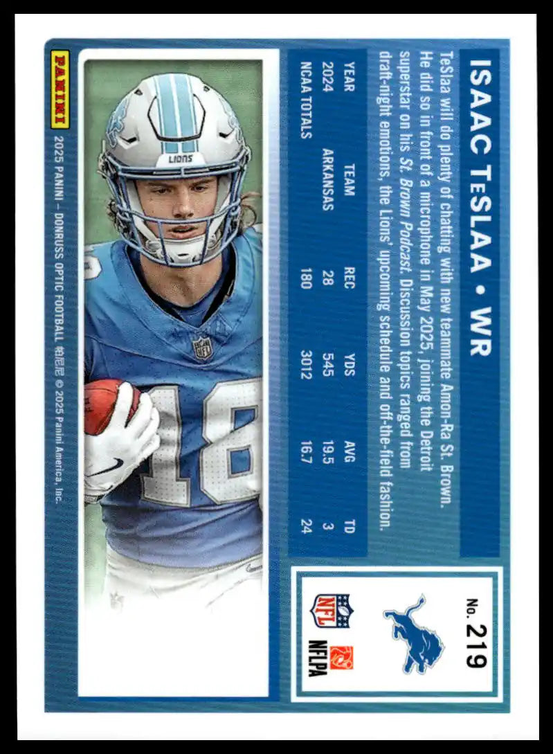 2025 Donruss Optic - Isaac TeSlaa - Football #219