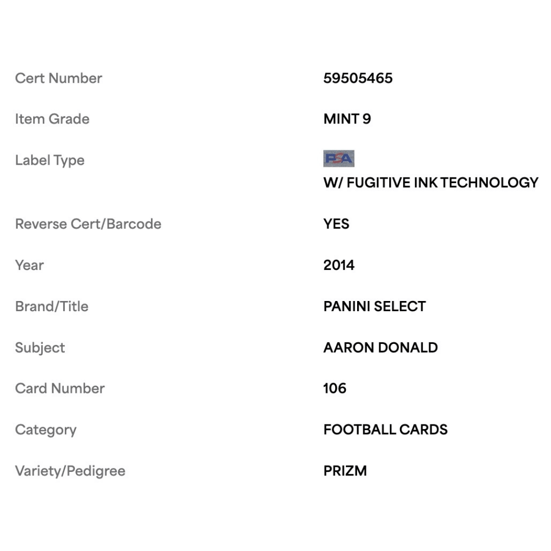 Aaron Donald PSA 9 2014 Panini Select Prizm Rookie RC Card #106