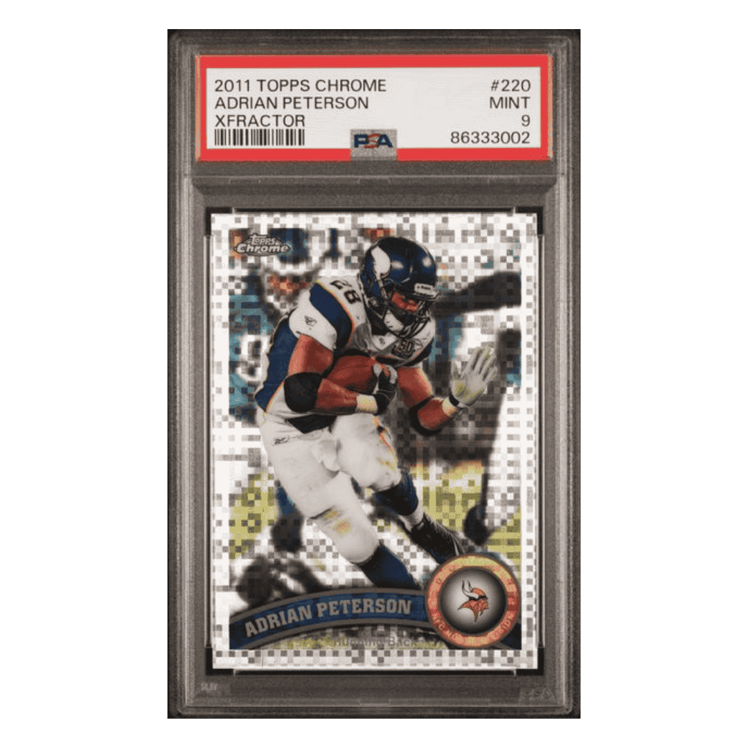 Adrian Peterson PSA 9 2021 Topps Chrome XFractor Card #220