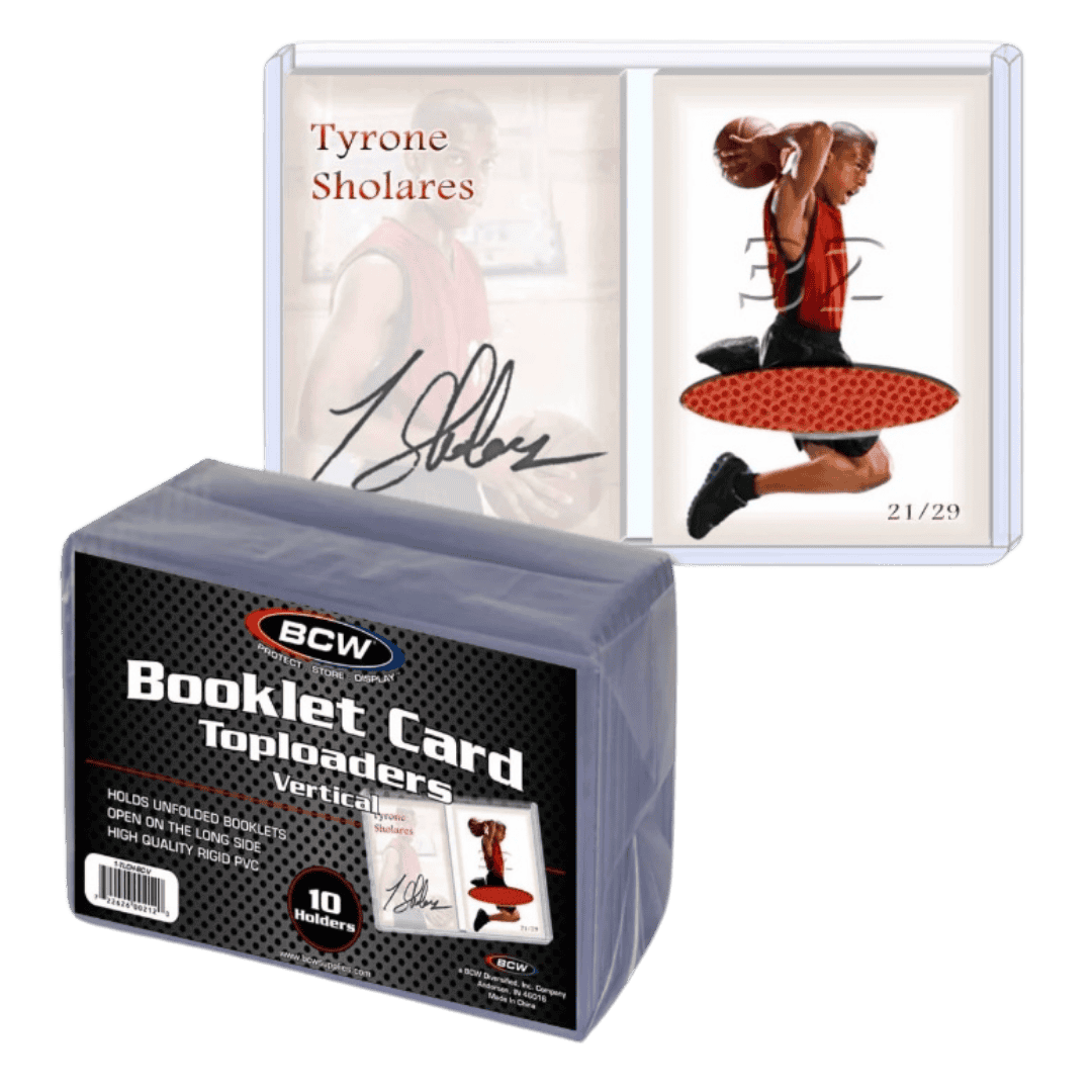 BCW Toploader Booklet Card (Vertical) Holder 5 3/8"x 3 13/16" Standard - 10 Pack