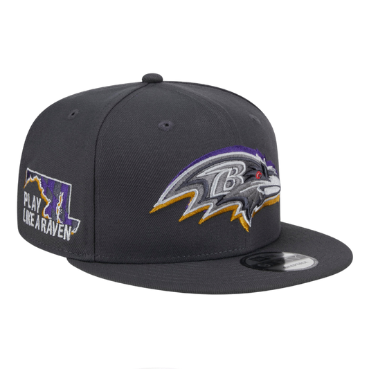 Baltimore Ravens 2024 NFL Draft Grey 9FIFTY Snapback Hat