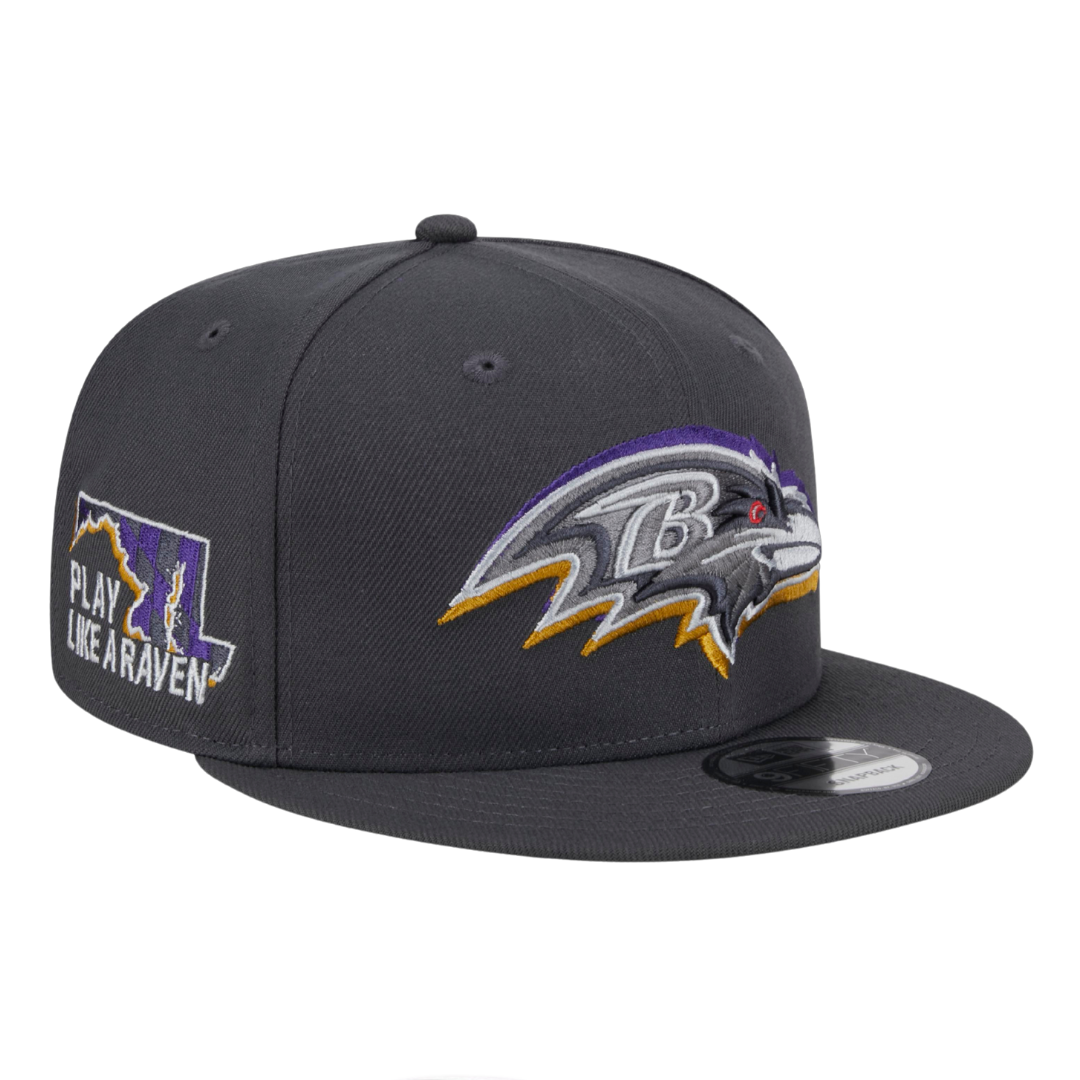 Baltimore Ravens 2024 NFL Draft Grey 9FIFTY Snapback Hat