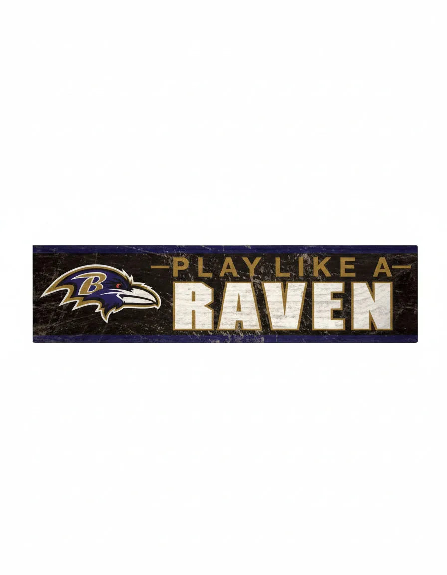 Baltimore Ravens Wooden Magnet 1.5" x 6"