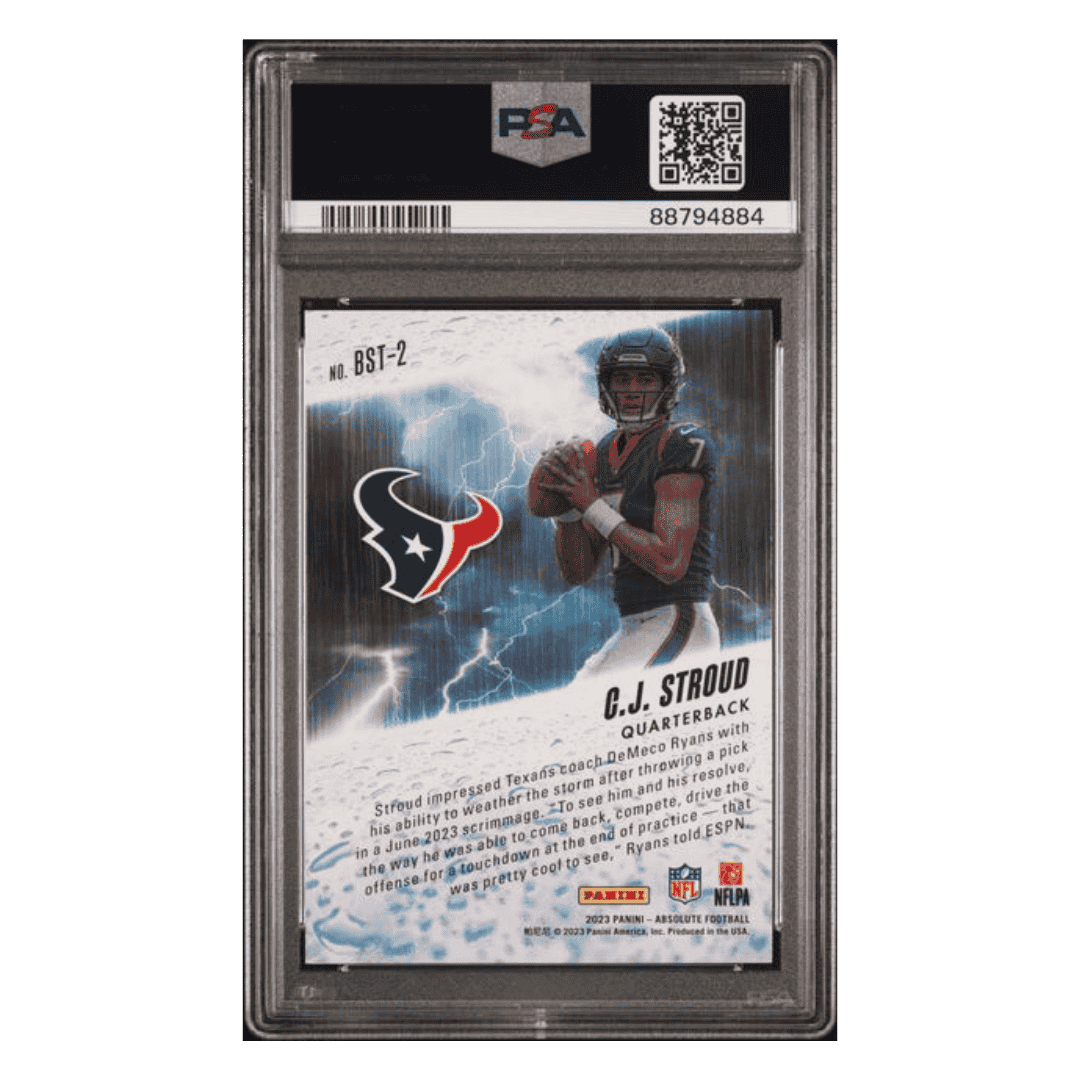 C.J. Stroud PSA 10 2023 Panini Absolute By Storm Rookie RC Card #BST2
