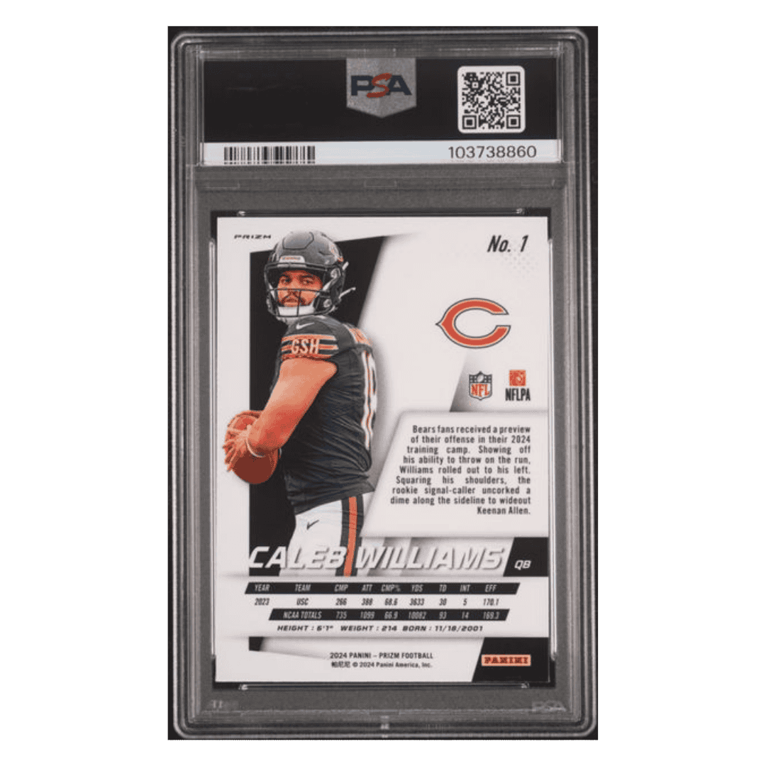 Caleb Williams PSA 9 2024 Panini Prizm Flashback Rookie RC Card #1