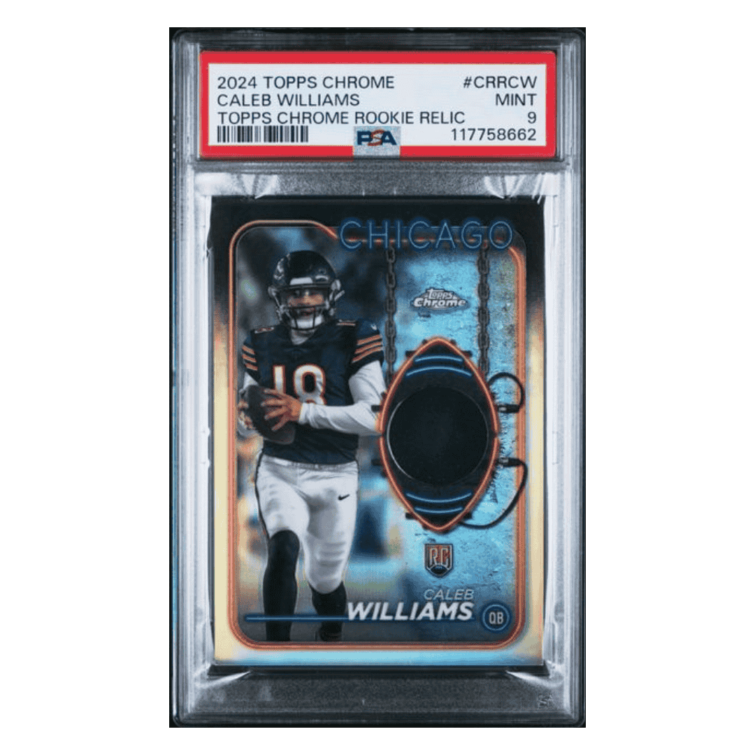 Caleb Williams PSA 9 2024 Topps Chrome Rookie Relic Card #CRRCW