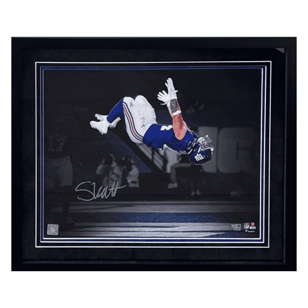 Cam Skattebo New York Giants Autographed Framed 16x20 Photo - Fanatics COA