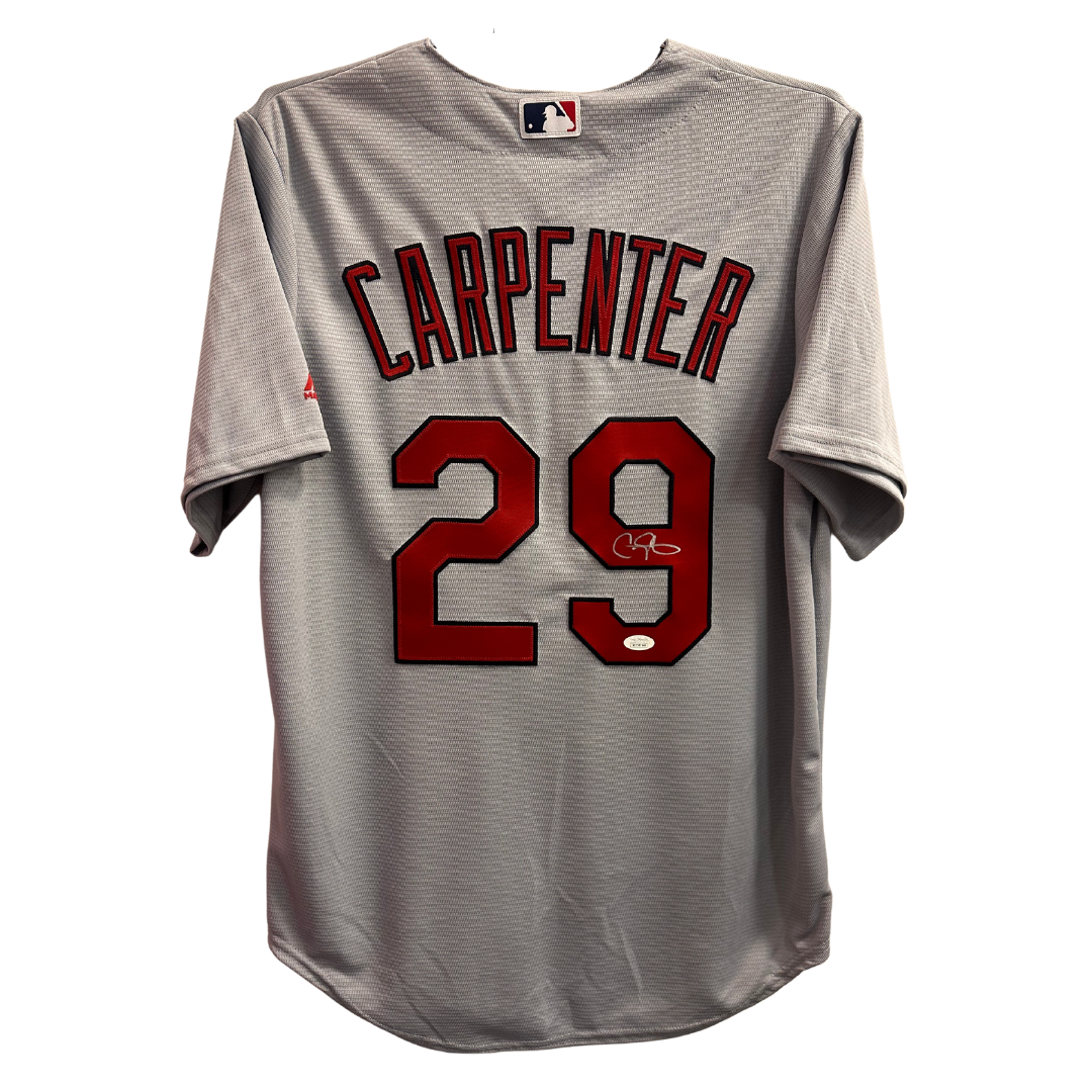 Chris Carpenter St Louis Cardinals Autographed Majestic Cool Base Away –  Fan Cave