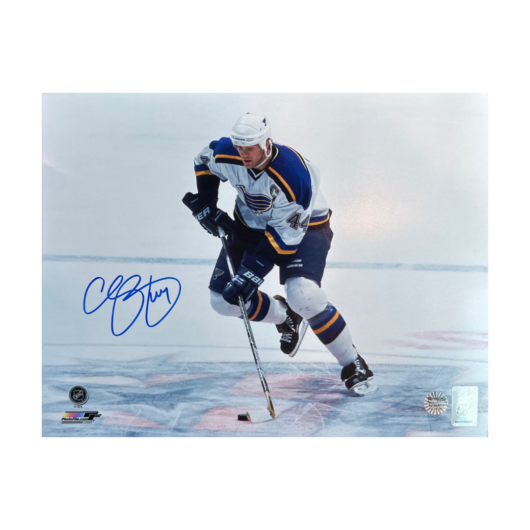 Chris Pronger St Louis Blues Autographed Overhead 11x14 Photo - Fan Cave COA