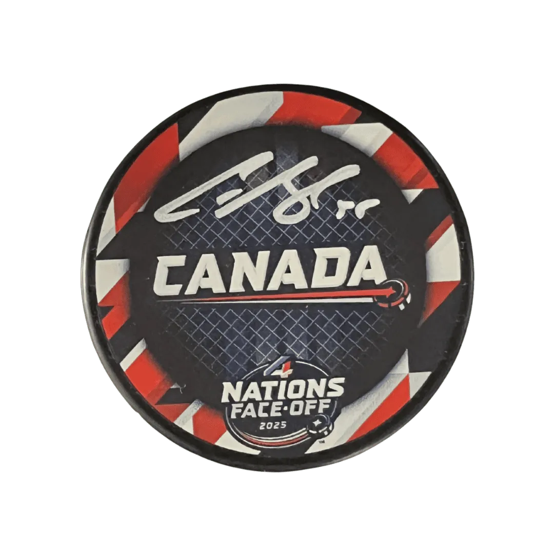 Colton Parayko St Louis Blues Autographed 2025 4 Nations Face Off Canada Logo Puck - JSA COA