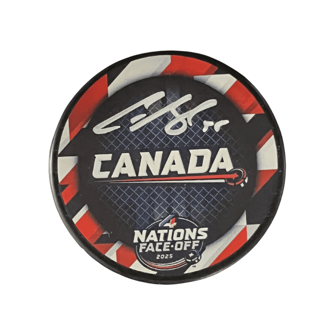 Colton Parayko St Louis Blues Autographed 2025 4 Nations Face Off Canada Logo Puck - JSA COA